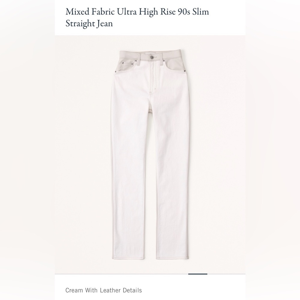 Abercrombie and fitch ultra high rise mixed material pants